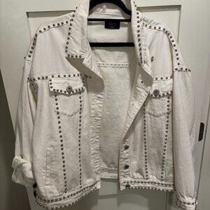 White studded Jean Jacket